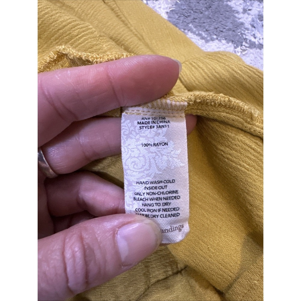 Soft Surroundings Tunic Top Women PM Mustard Yellow Excellent - Picture 9 of 9